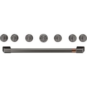 Café™ 36" Handle & Knob Set for Pro Range and Rangetop - Brushed Black CXPR6HKPMBT