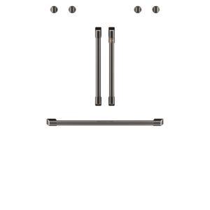 Café™ 2 French-Door Handles; 1 - 30" Handle; 4 Knobs Brushed Black