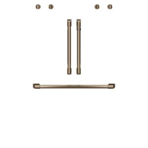 Café™ 2 French-Door Handles; 1 - 30" Handle; 4 Knobs Brushed Bronze