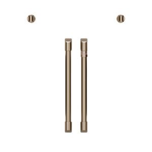 Café 2 French-Door Handles, 2 Knobs Brushed Bronze