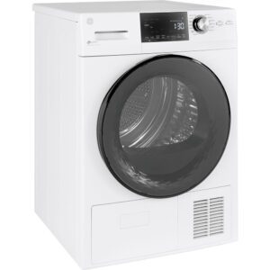 GE® 4.1 Cu. Ft. Capacity 24" Ventless Condenser Front Load Electric Dryer White